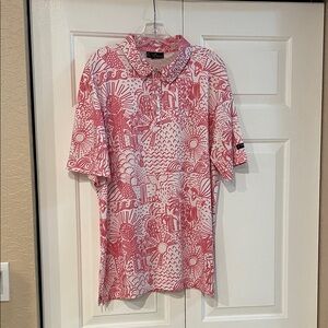 Yatta golf Red  and White Graphic Men's Shirt